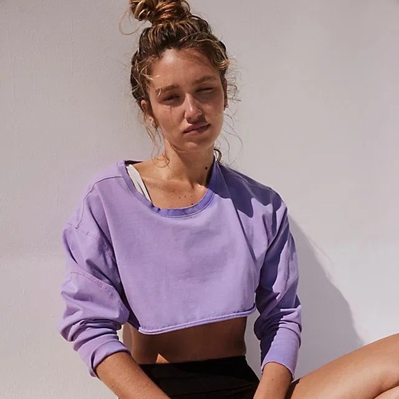 FP Movement by Free People Lavender Crop Top EUC wore once - Picture 2 of 4